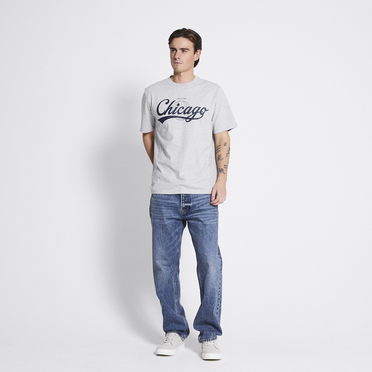 Printed tee "West" Grey Melange 2